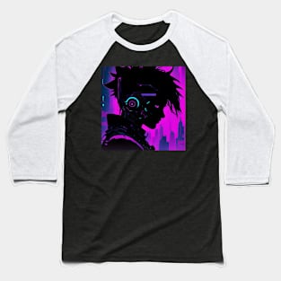 Cyberpunk silhouette Baseball T-Shirt